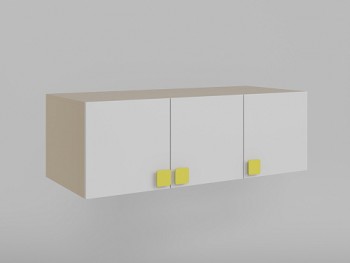 Антресоль на шкаф 3-х створчатый Клаксон без машинок (Белый/корпус Клен) в Нерюнгри - neryungri.mebel54.com | фото