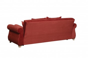 Диван-кровать "Порто" (микровелюр Гавайи бордо/италия/крем) в Нерюнгри - neryungri.mebel54.com | фото