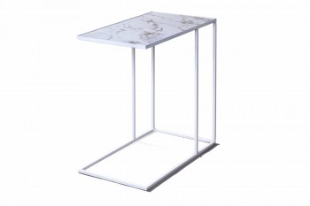 Журнальный столик Stone 018 (Прямоугольный) Металл/Керамика 500 Белый в Нерюнгри - neryungri.mebel54.com | фото