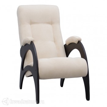 Кресло для отдыха Неаполь Модель 9 без лозы (Венге-эмаль/Ткань Ваниль Verona Vanilla) в Нерюнгри - neryungri.mebel54.com | фото