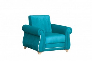 Кресло для отдыха "Порто" (велюр киви бирюза / микровельвет крем) в Нерюнгри - neryungri.mebel54.com | фото