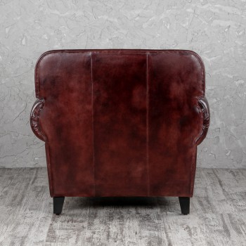 Кресло кожаное Элегант (Бордовый) в Нерюнгри - neryungri.mebel54.com | фото