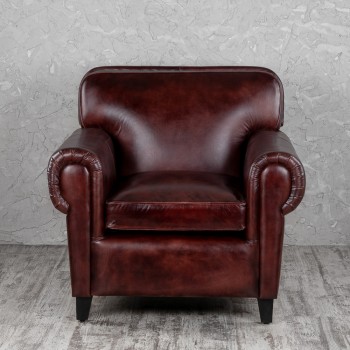 Кресло кожаное Элегант (Бордовый) в Нерюнгри - neryungri.mebel54.com | фото