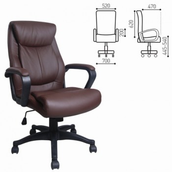 Кресло офисное BRABIX Enter EX-511 (коричневый) в Нерюнгри - neryungri.mebel54.com | фото