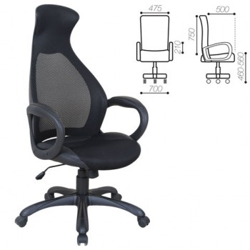 Кресло офисное BRABIX Genesis EX-517 (черное) в Нерюнгри - neryungri.mebel54.com | фото