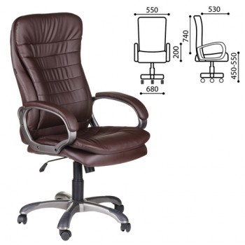 Кресло офисное BRABIX Omega EX-589 (коричневое) в Нерюнгри - neryungri.mebel54.com | фото