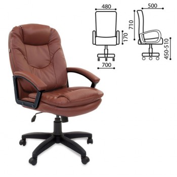 Кресло офисное BRABIX Trend EX-568 (коричневый) в Нерюнгри - neryungri.mebel54.com | фото