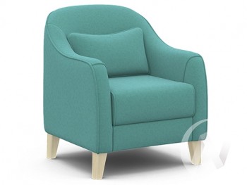 Кресло отдыха Комфорт-4 (бесцветный лак/CANDY AQUVAMARINE) в Нерюнгри - neryungri.mebel54.com | фото