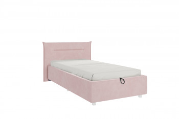 Кровать 0.9 Альба (Нежно-розовый велюр/под-мех) в Нерюнгри - neryungri.mebel54.com | фото