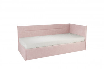 Кровать 0.9 Альба Тахта (Нежно-розовый велюр) в Нерюнгри - neryungri.mebel54.com | фото