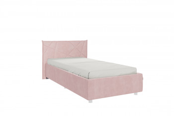 Кровать 0.9 Бест с основанием (Нежно-розовый велюр) в Нерюнгри - neryungri.mebel54.com | фото