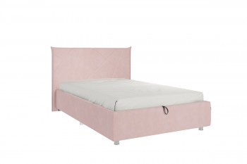 Кровать 1,2 Квест (Нежно-розовый велюр/под-мех) в Нерюнгри - neryungri.mebel54.com | фото