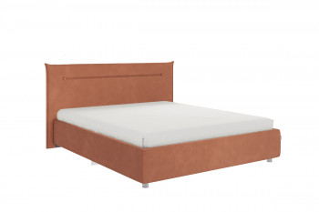 Кровать 1,6 Альба с основанием (Персик велюр) в Нерюнгри - neryungri.mebel54.com | фото