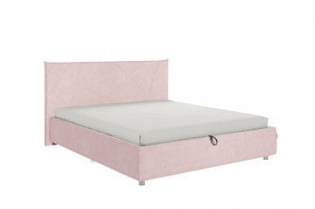Кровать 1,6 Квест (Нежно-розовый велюр/под-мех) в Нерюнгри - neryungri.mebel54.com | фото