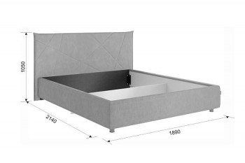 Кровать 1,6 Квест с подъемным механизмом (Топаз велюр) купить в Нерюнгри - neryungri.mebel54.com | фото