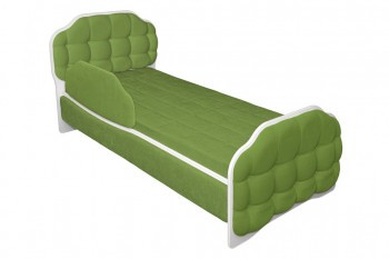 Кровать 160 Атлет 76 Зелёный (мягкий бортик) в Нерюнгри - neryungri.mebel54.com | фото