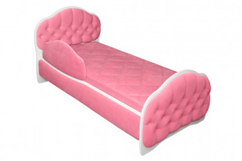 Кровать 160 Гармония 89 Розовый (мягкий бортик) в Нерюнгри - neryungri.mebel54.com | фото