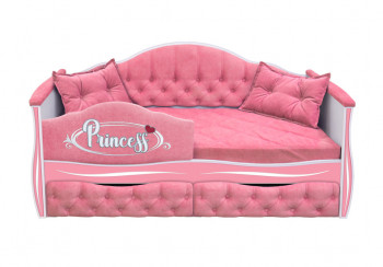 Кровать 160 серии Иллюзия 2 ящика 36 Розовый (мягкий бортик/подушки) в Нерюнгри - neryungri.mebel54.com | фото