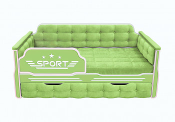 Кровать 170 серии Спорт 1 ящик 81 Фисташка (мягкие боковые накладки) в Нерюнгри - neryungri.mebel54.com | фото
