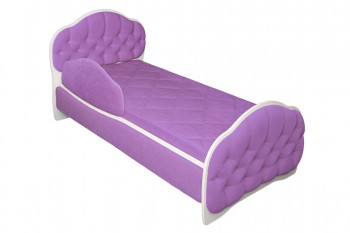Кровать 180 Гармония 67 Светло-фиолетовый (мягкий бортик) в Нерюнгри - neryungri.mebel54.com | фото