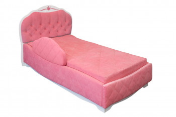 Кровать 190 Гармония Lux 36 Розовый (мягкий бортик) в Нерюнгри - neryungri.mebel54.com | фото
