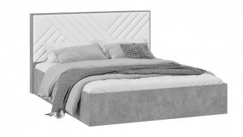 Кровать без ПМ «Хилтон» Тип 1 Ателье светлый/Белый в Нерюнгри - neryungri.mebel54.com | фото