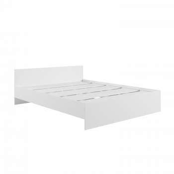 Кровать без ящ. М1400 Мадера Белый в Нерюнгри - neryungri.mebel54.com | фото