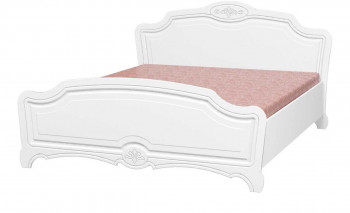 Кровать двойная 1400х2000 (комплект) Лотос (Белый/Белый Глянец) в Нерюнгри - neryungri.mebel54.com | фото