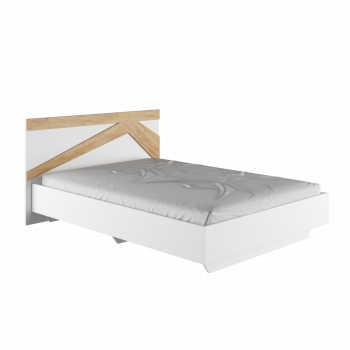 Кровать двухспальная 1,4м Теодора (белый/дуб крафт золотой) в Нерюнгри - neryungri.mebel54.com | фото