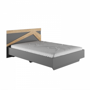 Кровать двухспальная 1,4м Теодора (графит/дуб крафт золотой) в Нерюнгри - neryungri.mebel54.com | фото