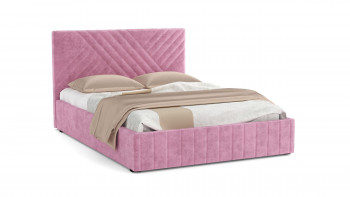 Кровать Гамма ш. 1400 (без основания для хранения) (велюр тенерифе розовый) в Нерюнгри - neryungri.mebel54.com | фото