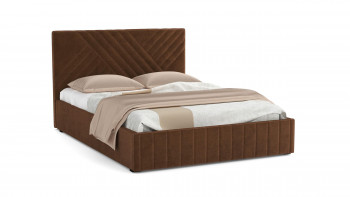 Кровать Гамма ш. 1400 (с основанием для хранения) (велюр тенерифе шоколад) в Нерюнгри - neryungri.mebel54.com | фото