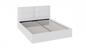 Кровать «Глосс» с мягкой обивкой и подъемным механизмом тип 1 (1400) (Белая) в Нерюнгри - neryungri.mebel54.com | фото