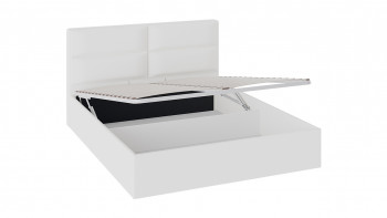 Кровать «Глосс» с мягкой обивкой и подъемным механизмом тип 1 (1800) (Белая) в Нерюнгри - neryungri.mebel54.com | фото