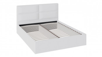 Кровать «Глосс» с мягкой обивкой тип 1 (1600) (Белая) в Нерюнгри - neryungri.mebel54.com | фото