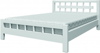 Кровать Натали-5 из массива сосны 900*2000 Белый античный в Нерюнгри - neryungri.mebel54.com | фото