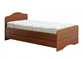 Кровать одинарная 900-1 без матраса (круглые спинки) Орех Таволато в Нерюнгри - neryungri.mebel54.com | фото