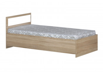 Кровать одинарная 900-2 без матраса (прямые спинки) Дуб Сонома в Нерюнгри - neryungri.mebel54.com | фото