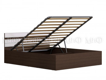 Кровать с подъемным механизмом Нэнси 1,6м (Венге/Белый глянец) в Нерюнгри - neryungri.mebel54.com | фото