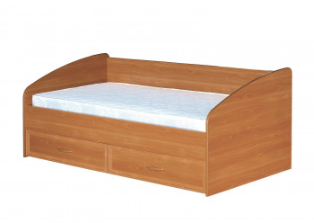 Кровать с ящиками с задней спинкой 900-1 без матраса Вишня Оксфорд в Нерюнгри - neryungri.mebel54.com | фото