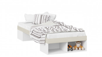 Кровать «Сканди»  Дуб Гарден/Белый в Нерюнгри - neryungri.mebel54.com | фото
