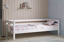 Кровать Соня Вариант 2 с задней защитой Белый полупрозрачный в Нерюнгри - neryungri.mebel54.com | фото