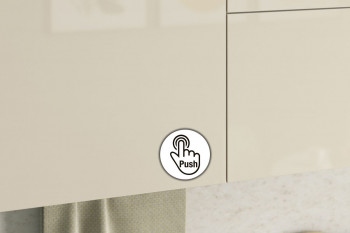 Кухонный гарнитур "Бостон 1.8" белый/крем глянец/дуб скальный глянец в Нерюнгри - neryungri.mebel54.com | фото