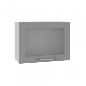Квадро ВПГС 600 шкаф верхний горизонтальный со стеклом высокий (Железо/корпус Серый) в Нерюнгри - neryungri.mebel54.com | фото