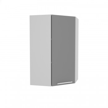 Квадро ВПУ 550 шкаф верхний угловой высокий (Железо/корпус Серый) в Нерюнгри - neryungri.mebel54.com | фото