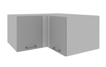 Лофт ГВПГУ 1000 шкаф верхний горизонтальный угловой высокий (Штукатурка серая/корпус Серый) в Нерюнгри - neryungri.mebel54.com | фото
