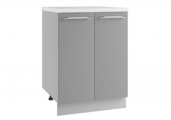 Лофт МС 600 шкаф нижний малой глубины с 2-мя фасадами (Штукатурка серая/корпус Серый) в Нерюнгри - neryungri.mebel54.com | фото