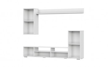 Мебель для гостиной МГС 4 (Белый/Цемент светлый) в Нерюнгри - neryungri.mebel54.com | фото