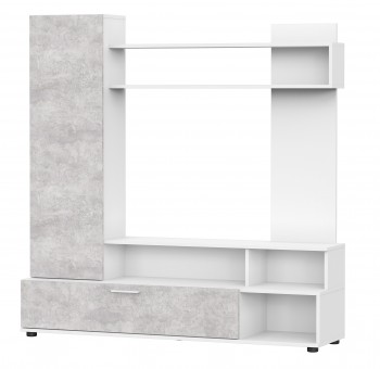 Мебель для гостиной "МГС 9" Белый / Цемент светлый в Нерюнгри - neryungri.mebel54.com | фото