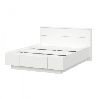 Модульная система "Одри" Кровать двойная (1,6х2,0) серия 3 Белый в Нерюнгри - neryungri.mebel54.com | фото